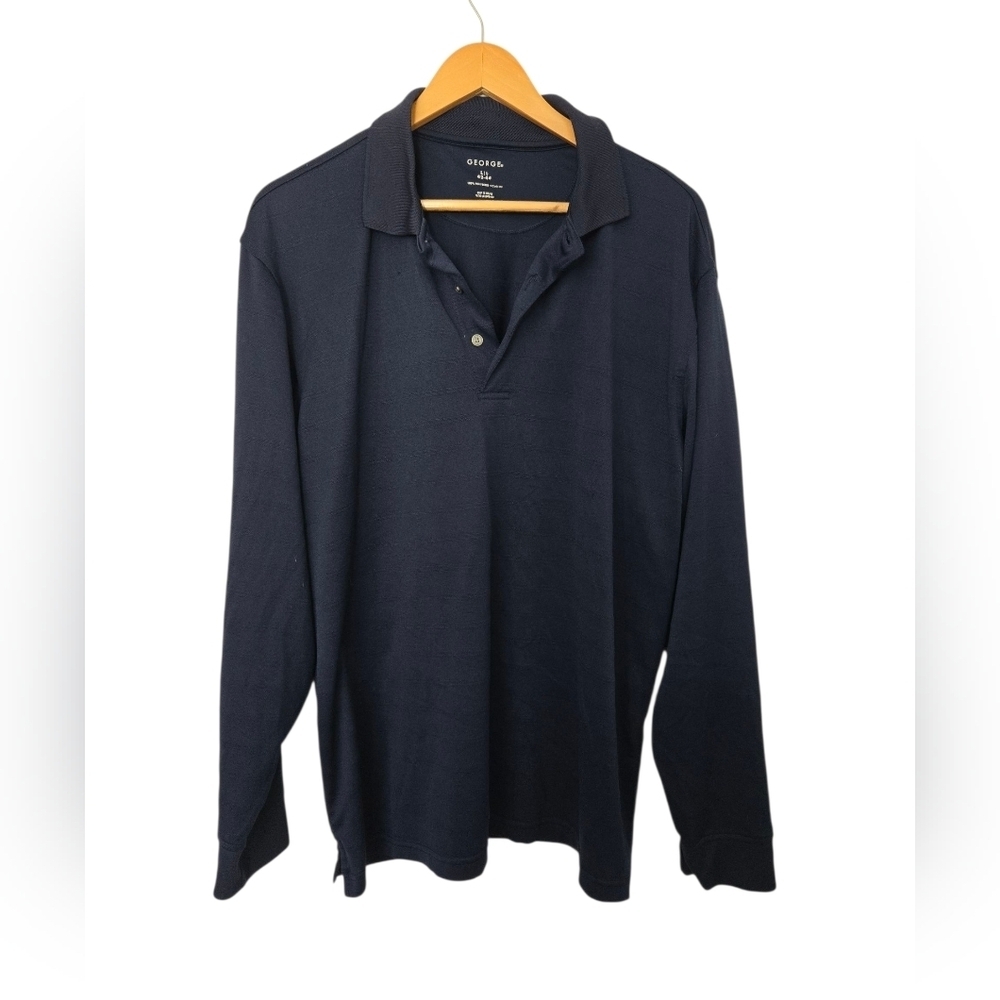 George Dark Blue Men's Polo Shirt Size Large